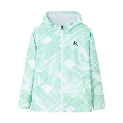 Anta Basketball Series Green Logo Print Zip-Up Hooded Jacket 152231609-1