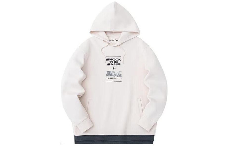 Anta Basketball Series Letter Hoodie in Mud Grey 152411761-3