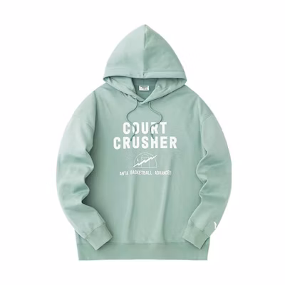 Anta Basketball Series Letter Hoodie Pullover Unisex - Cabo Green 972341713-3