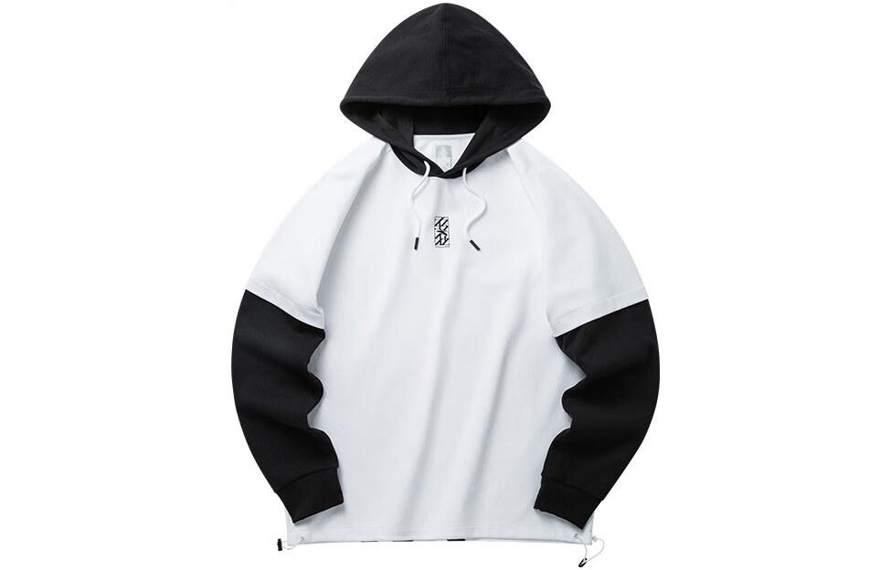 Anta Basketball Series Letter Hoodie Pullover White 152211706-1