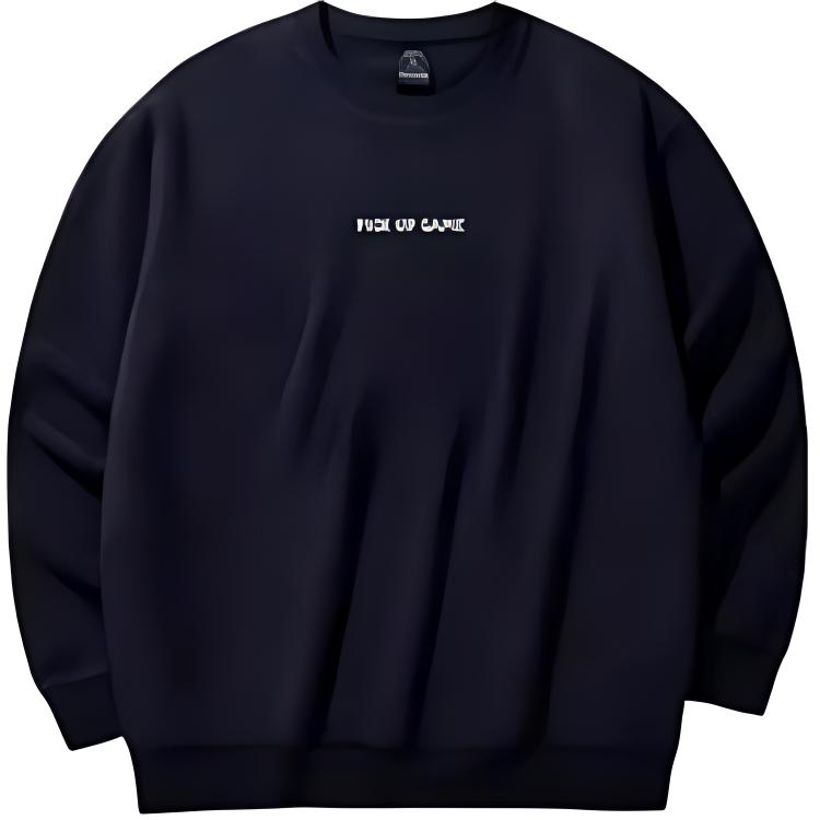 Anta Basketball Series Letter Print Crewneck Sweatshirt Unisex - Basic Black 972441708-5
