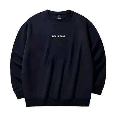 Anta Basketball Series Letter Print Crewneck Sweatshirt Unisex - Basic Black 972441708-5