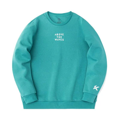 Anta Basketball Series Letter Print Crewneck Sweatshirt Green () 152211710-3