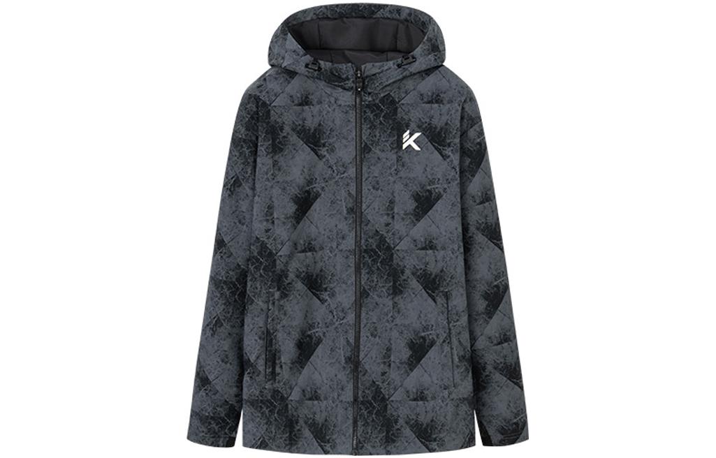 Anta Basketball Series Letter Print Hooded Jacket Black () 152311601S-3