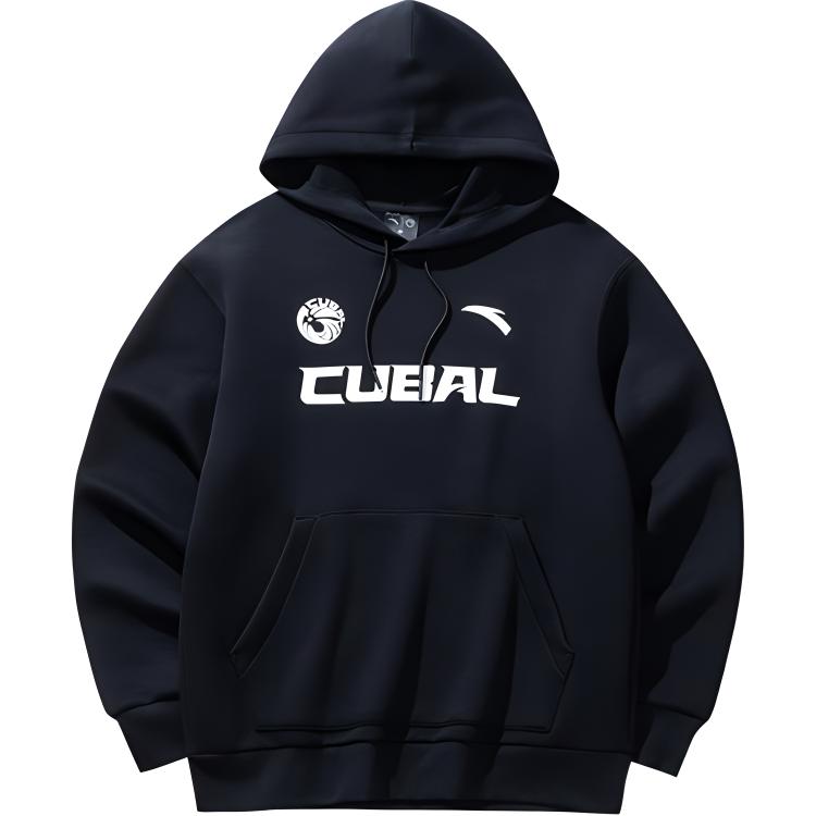 Anta Basketball Series Letter Print Hoodie Black 152441754-2