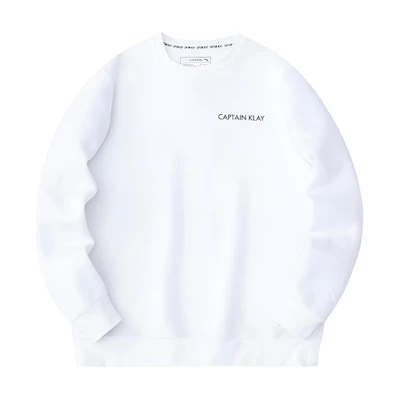 Anta Basketball Series Letter Print Pullover Crewneck Sweatshirt - Pure White 152411701-1