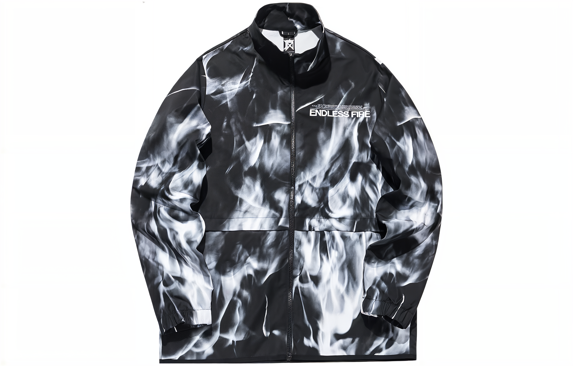 Anta Basketball Series Letter Print Zip-Up Jacket Basic Black 152131608-4