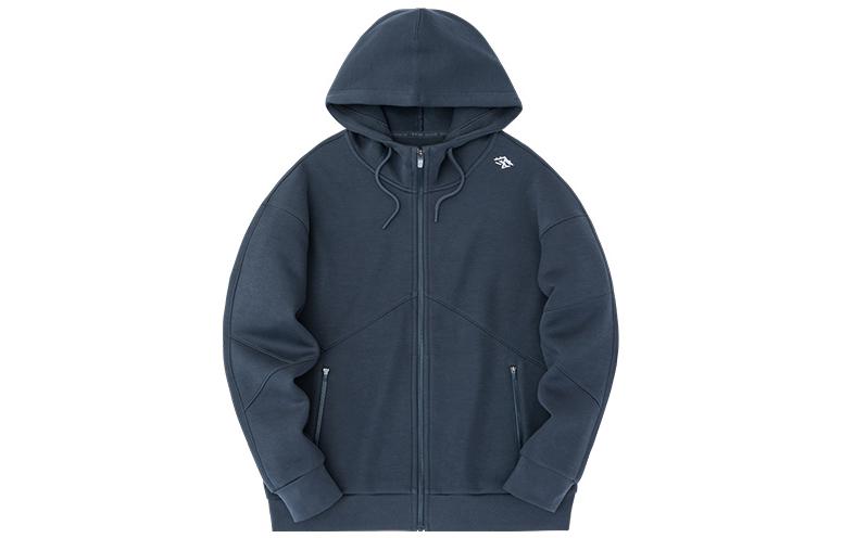 Anta Basketball Series Letter Zip Hoodie - Crab Gray 152331734-4