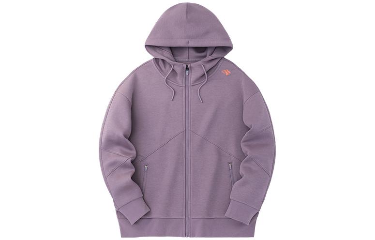 Anta Basketball Series Letter Zipper Hoodie Dusty Purple 152331734-3