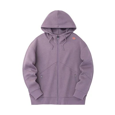 Anta Basketball Series Letter Zipper Hoodie Dusty Purple 152331734-3