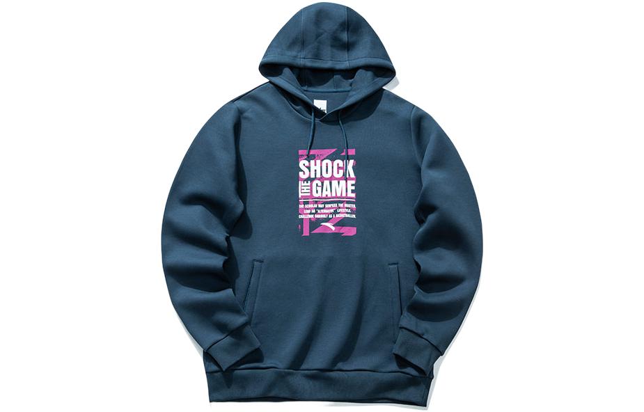 Anta Basketball Series Oversized Hoodie with Letter Print - Long Sleeve 152111701-2