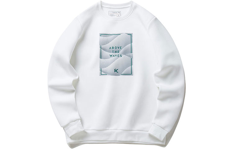 Anta Basketball Series Pullover Sweatshirt - Pure White Casual Long Sleeve 152211717-1