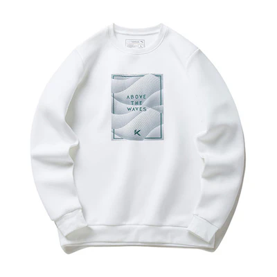 Anta Basketball Series Pullover Sweatshirt - Pure White Casual Long Sleeve 152211717-1