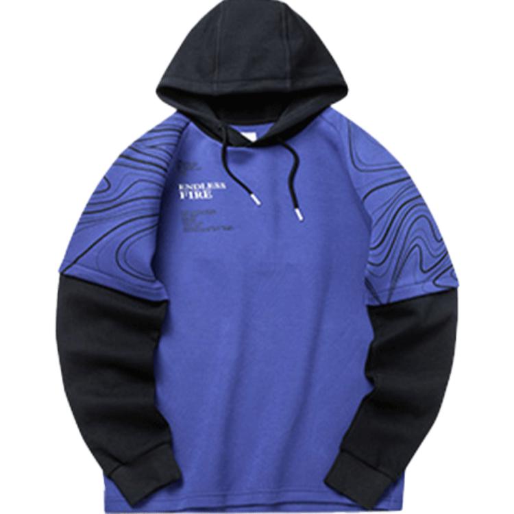 Anta Basketball Series Pullover Sweatshirt Colorblock Casual Style 152141733-2