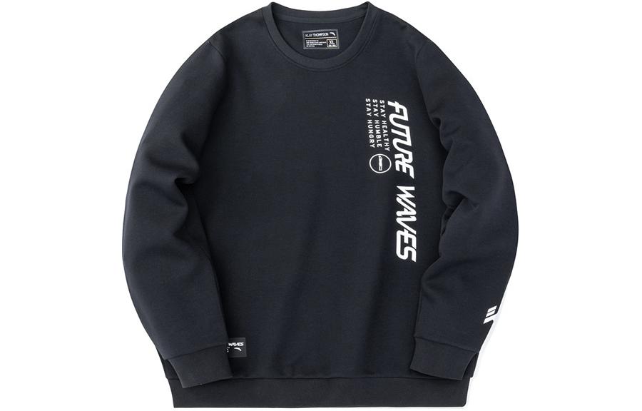 Anta Basketball Series Simple Pullover Sweatshirt Black - 152231719-3