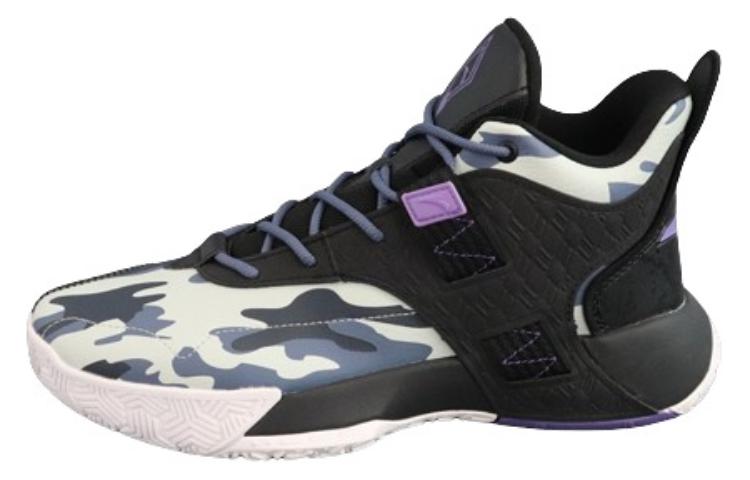 Anta Basketball Series Sneakers Mid 'Black Grey Purple' 112241615-5