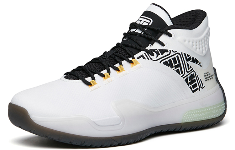 Anta Basketball Series Sneakers Mid 'White Black' 圖 3