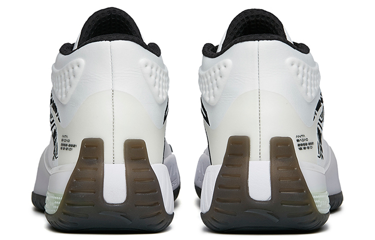 Anta Basketball Series Sneakers Mid 'White Black' 圖 5