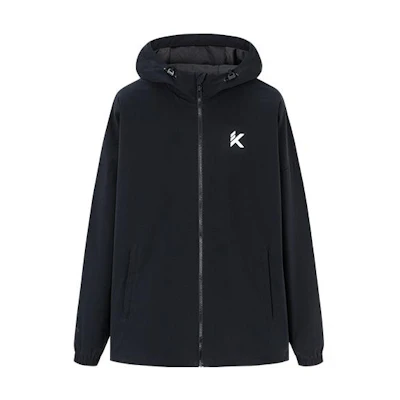 Anta Basketball Series Thick Hooded Woven Jacket Black 152241603N-2