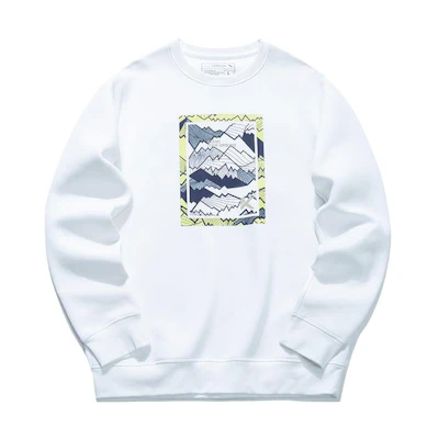 Anta Basketball Series White Pullover Graphic Sweatshirt for Men 152111715-1