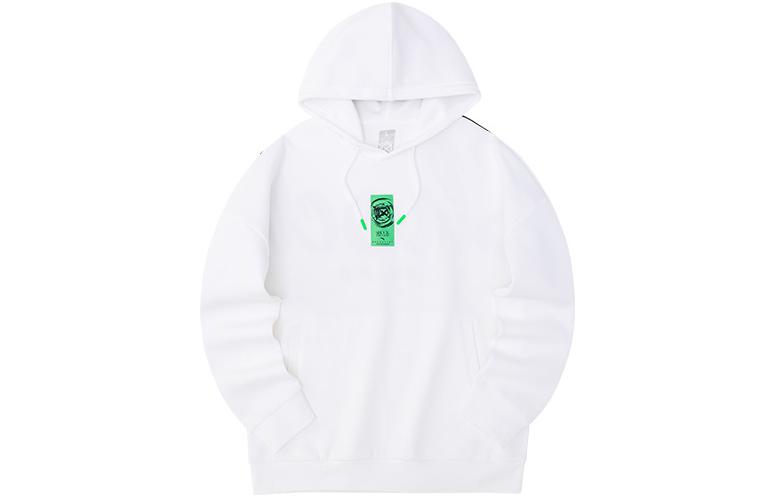 Anta Basketball Series White Pullover Sweatshirt with Back Letter Print 152231702-1