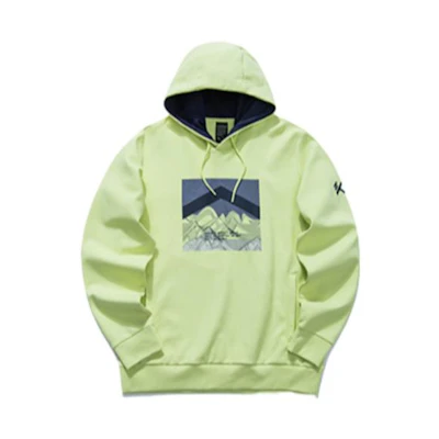 Anta Basketball Solid Color Logo Hoodie Green Long-Sleeve Pullover 152111743-2