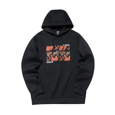 Anta Basketball Tech Print Hoodie Black Pullover 952131703-3