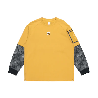 Anta Basketball Yellow Oversized Crewneck Sweatshirt 拼接撞 152131706-1