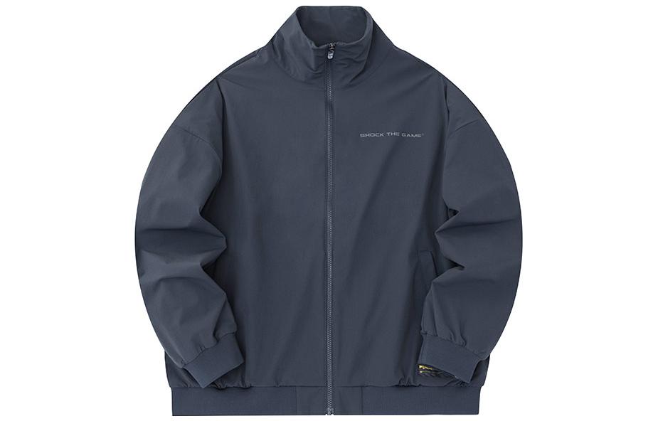 Anta Basketball Zip-Up Jacket Crab Gray Color 152331602-3