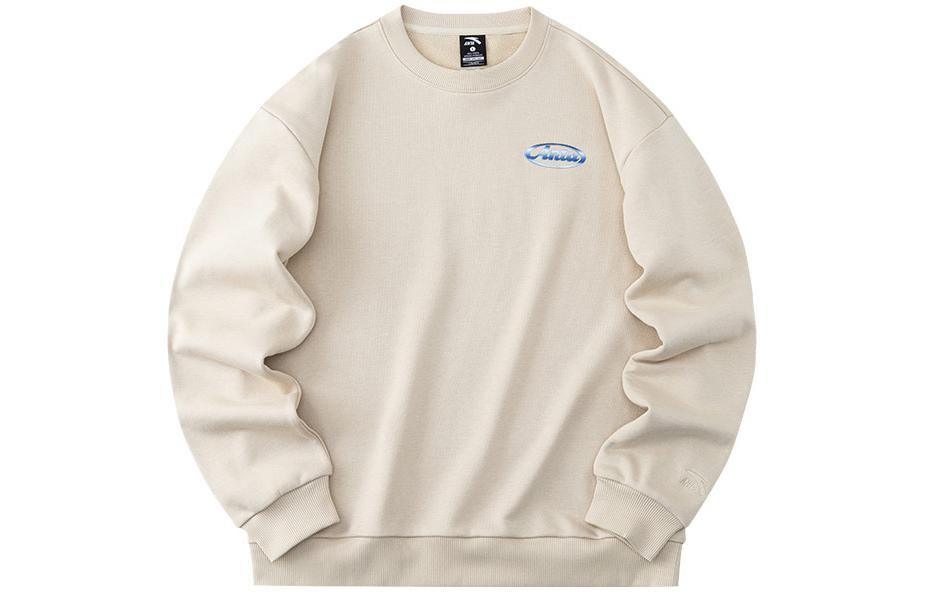 Anta Beige Crewneck Sweatshirt Unisex with Logo Print - Autumn Collection 952218764-1