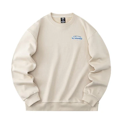 Anta Beige Crewneck Sweatshirt Unisex with Logo Print - Autumn Collection 952218764-1