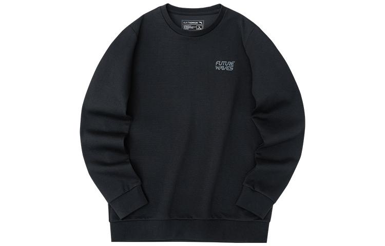 Anta Black Abstract Graphic Crewneck Long-Sleeve Sweatshirt 152231710-4