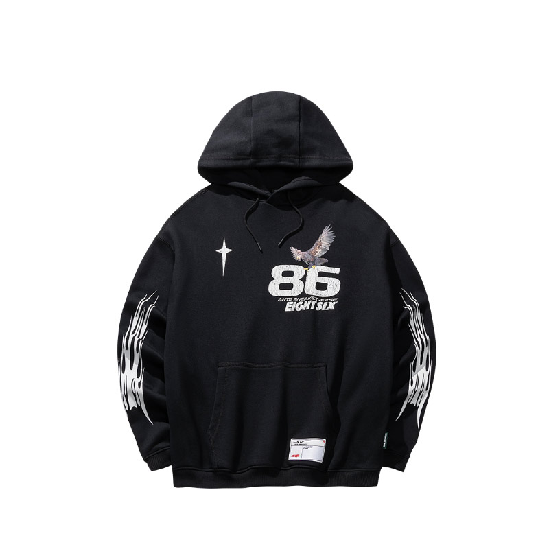 Anta Black Comfy Commuter Hoodie 152448743V-1