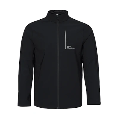 Anta Black Fleece-Lined Thick Warm Jacket with Letter Print 152247729-2