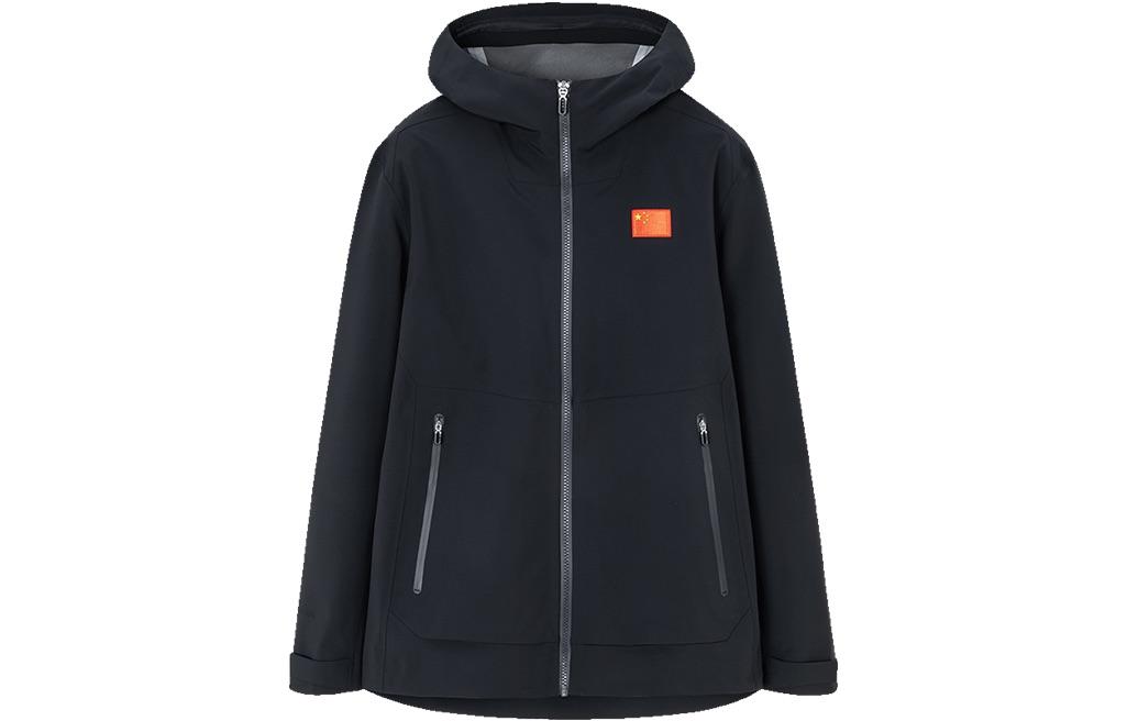 Anta Black Hooded Jacket - Breathable, Moisture-Wicking Outerwear 152310629-2