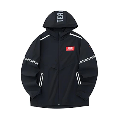 Anta Black Hoodie Logo Casual Sports Jacket with Minimalist Design 152137616-2