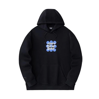 Anta Black Hoodie with Letter Print Design 952411710-3