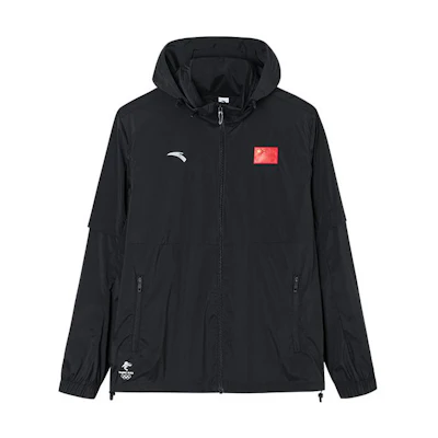 Anta Black Logo Hoodie Long Sleeve Jacket 152220612-2