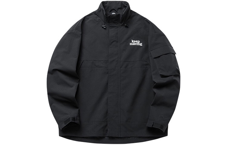 Anta Black Loose Fit Stand Collar Knit Sports Jacket - Lifestyle Series 952218650-2