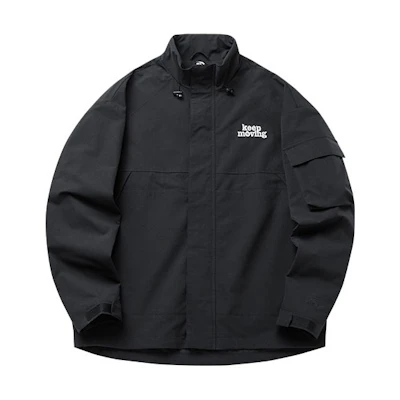 Anta Black Loose Fit Stand Collar Knit Sports Jacket - Lifestyle Series 952218650-2