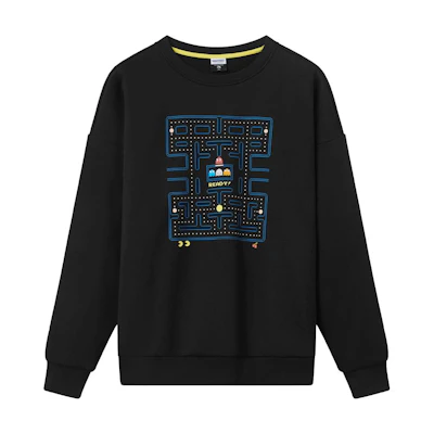 Anta Black Pullover Sweatshirt - Solid Color with Print, Lifestyle Series 95949701-2