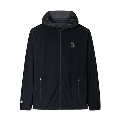 Anta Black Training Series Breathable Zip Hoodie Sports Jacket 952427701-4