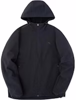 Anta Black Water-Resistant Logo Print Hooded Windbreaker Jacket 952245612-3 Anta Black Water-Resistant Logo Print Hooded Windbreaker Jacket 952245612-3
