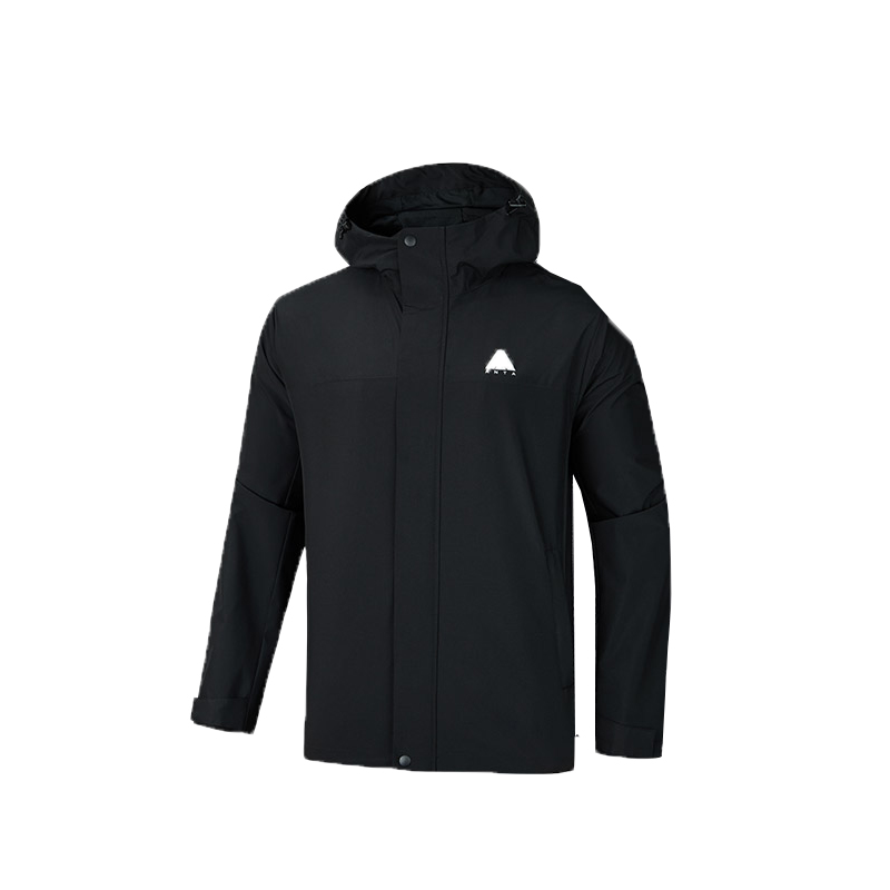 Anta Black Waterproof Windproof Breathable Outdoor Hooded Jacket 152446615-3
