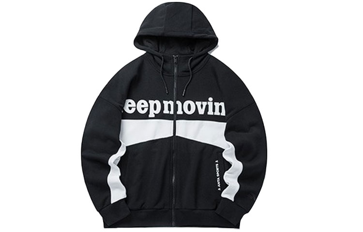 Anta Black Zip-Up Hoodie Jacket - Lifestyle Series 152218703-2