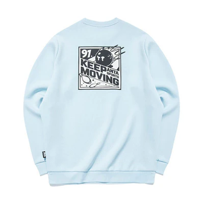 Anta Blue Pullover Sweatshirt with Back Print - Lifestyle Series 952138734-3
