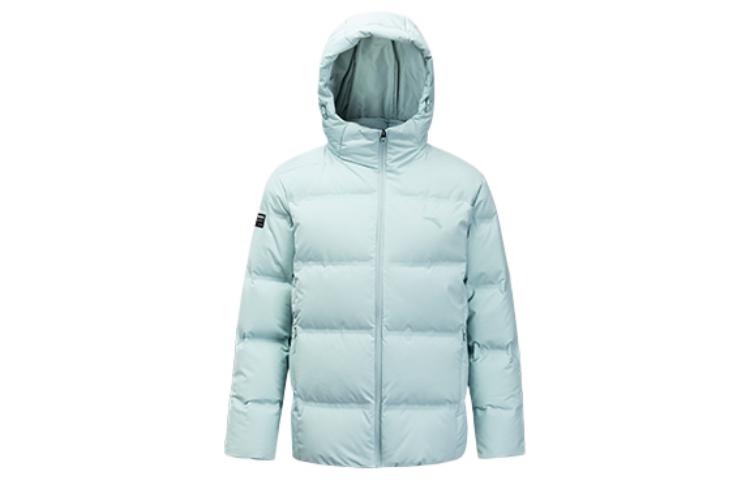 Anta Blue Winter Hooded Down Jacket with Solid Logo Print. 952247912-1