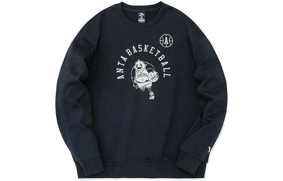 Anta Cartoon Animal Print Sweatshirt Black - Edition 952241702-5