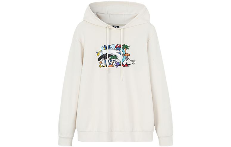 Anta Cartoon Print Pullover Hoodie Unisex Sand Grey - Lifestyle Series 952238720-3