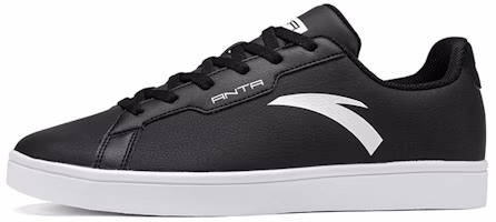 Anta Leather Skateboarding Shoes 'Black White' 912028003-1 Anta Leather Skateboarding Shoes 'Black White' 912028003-1